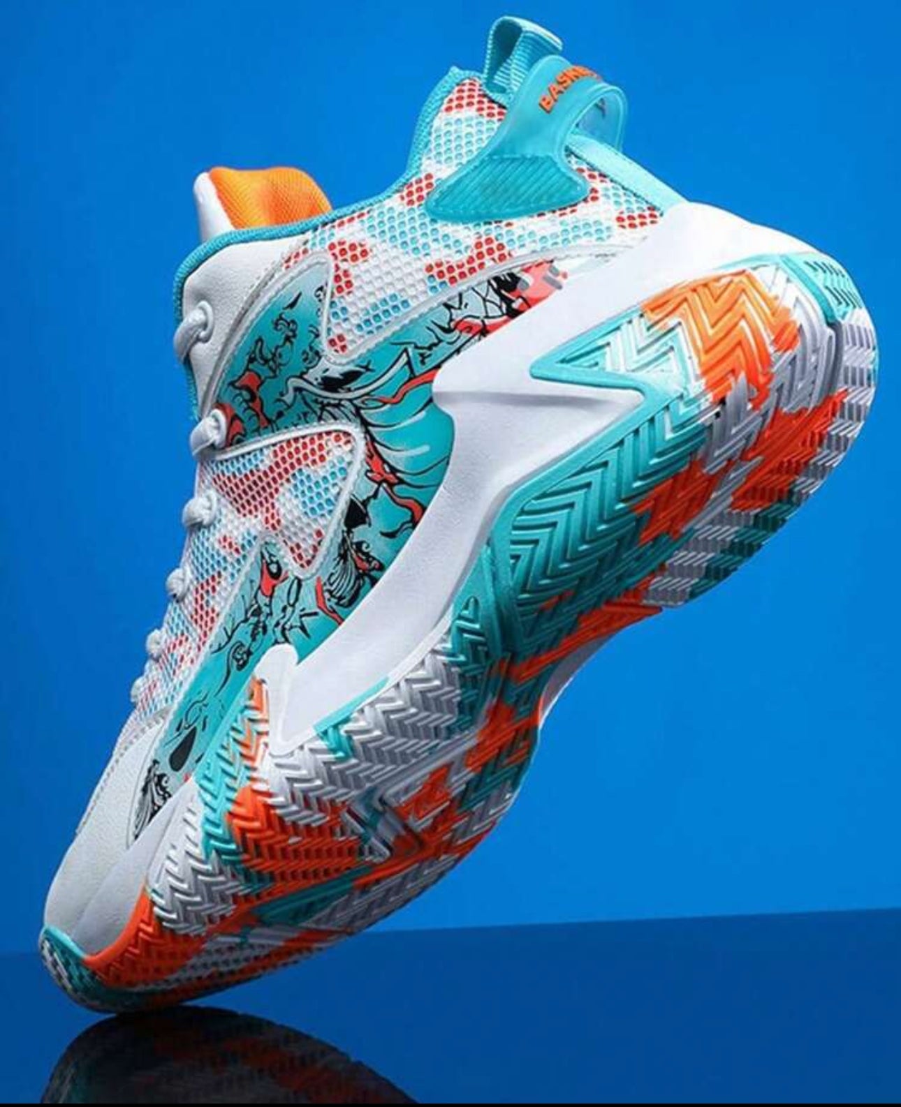 Men's Basketball Shoes, Comfortable And Breathable With Rubber Sole, Couple Shoes