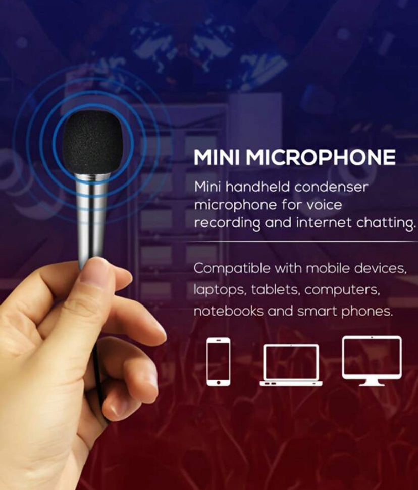 1pc Studio Portable Mini 3.5mm Stereo Studio Speech Mic Audio Microphone For Phone/Smart Phone Desktop Accessories,Vlog Mini Microphone, Recording Equipment
