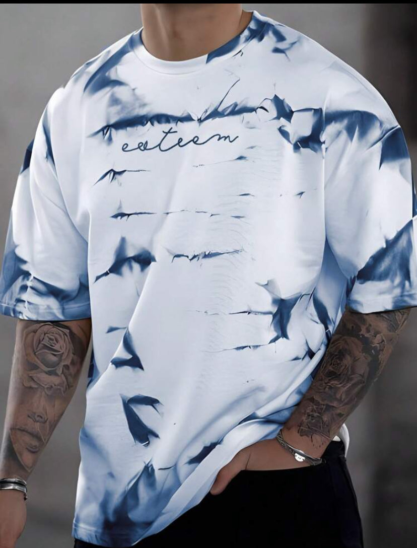 Manfinity LEGND Men Tie Dye Letter Graphic Tee