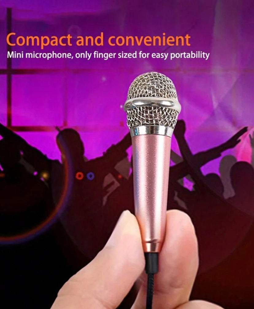 1pc Studio Portable Mini 3.5mm Stereo Studio Speech Mic Audio Microphone For Phone/Smart Phone Desktop Accessories,Vlog Mini Microphone, Recording Equipment
