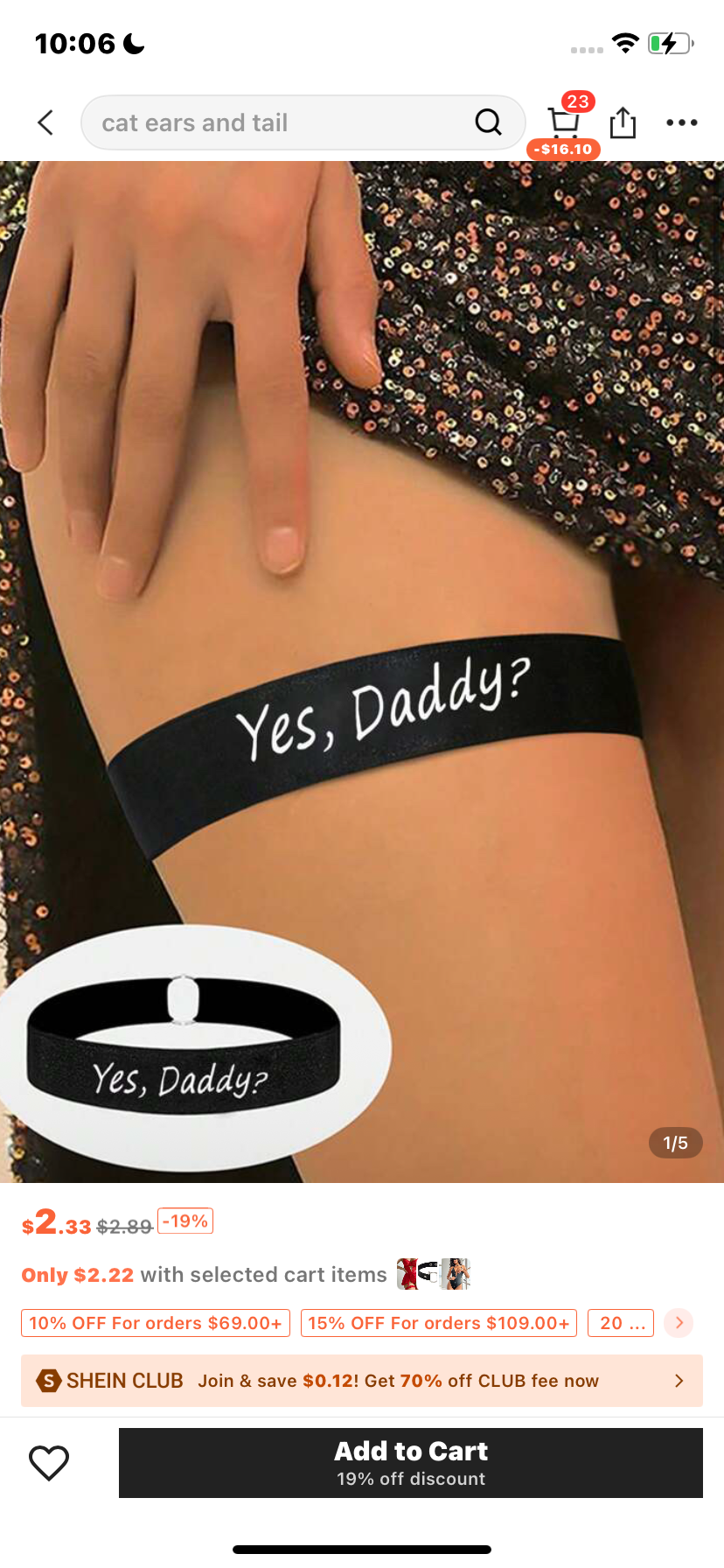Women Sexy Letter Print Elastic Suspender Belt Garter Belt With Black Thigh Garter "Yes, Daddy"