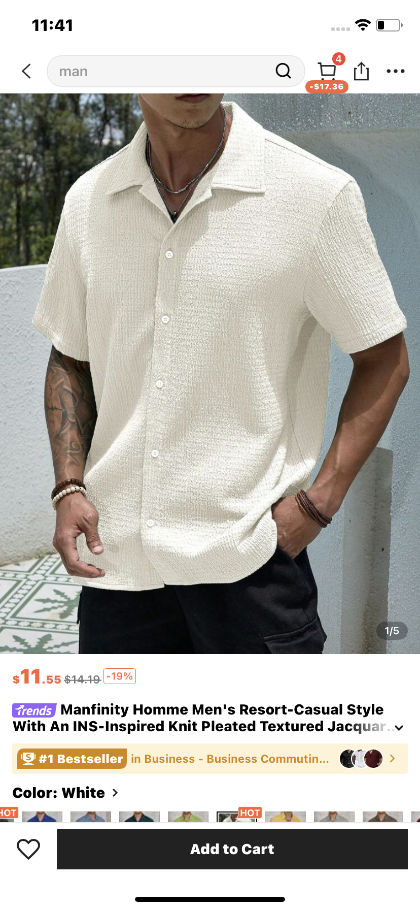Manfinity Homme Men's Resort-Casual Style With An INS-Inspired Knit Pleated Textured Jacquard Design In White, Black, And Blue. This Drop-Shoulder Loose-Fit Short-Sleeve Shirt Set (Three Pieces Bundled For Cost-Effectiveness) Features A Button-Front Closu
