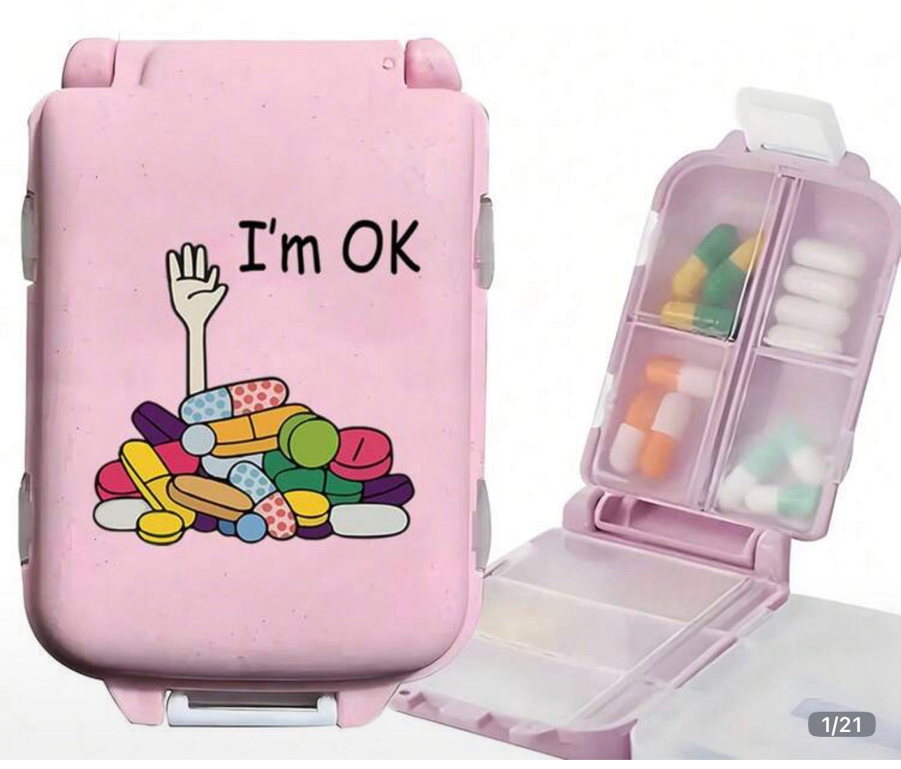 8-Slot Portable Multi-Layer Pill Box With "Medicine Bag" Label, Waterproof Medicine Storage Box, Reusable Medication Organizer Suitable For Men & Women, Daily Medication Planner, Travel Medicine Case, Portable First Aid Kit, Ideal For Vitamins, Supplement