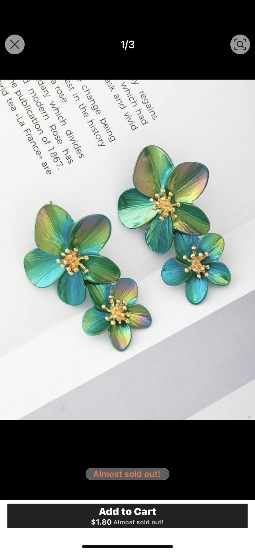 1 Pair Fashionable Multi-Color Flower Earrings For Women, Gift For Girlfriend, Best Friend