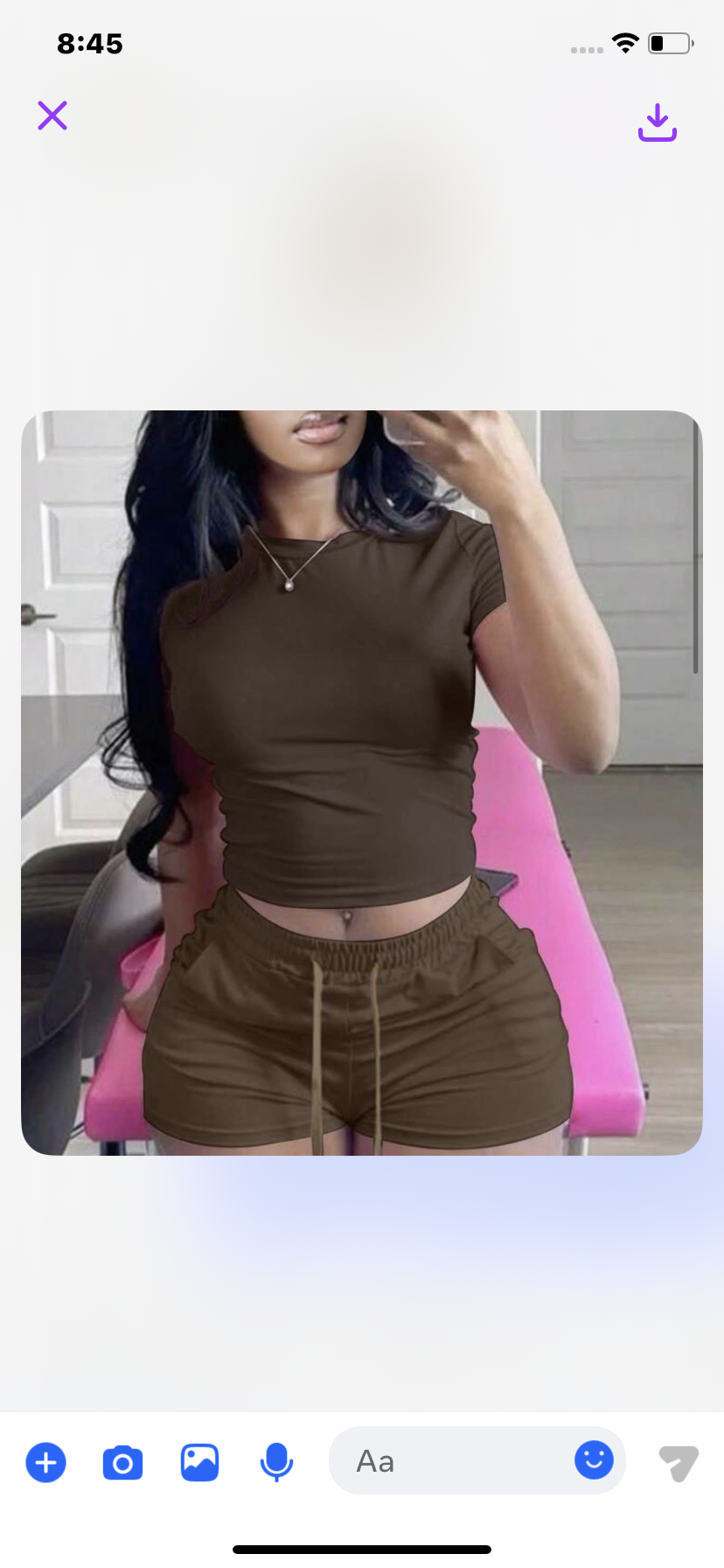 LovelyWholesale Women'S Casual Daily Solid Color Round Neck Short Sleeved T-Shirt And Drawstring Shorts For Summer