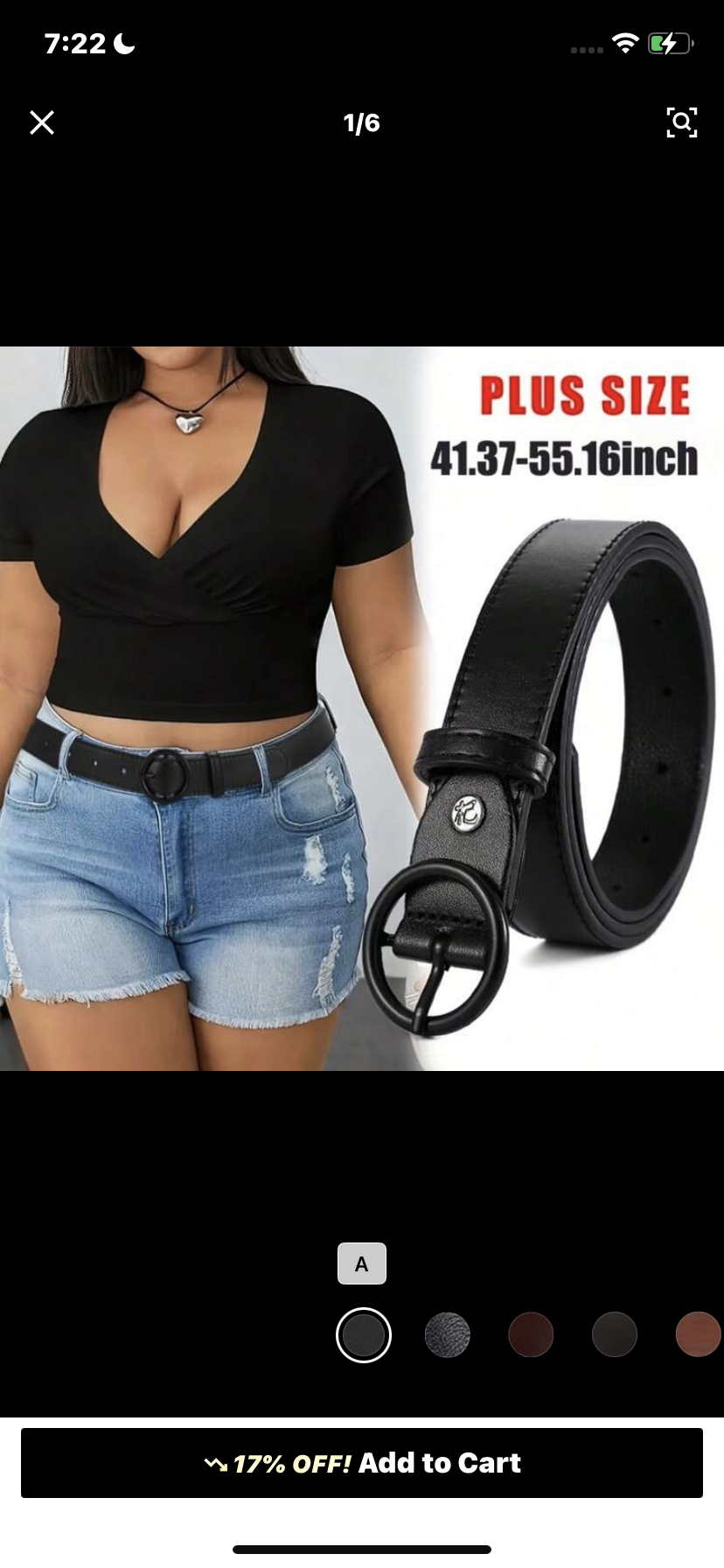 1pc Plus Size Women's Black Minimalist Buckle Belt, Versatile For Shorts, Skirts, Suitable For Daily Wear, University, Commute, Formal Occasions, S-3XL, Valentine's Day Gift