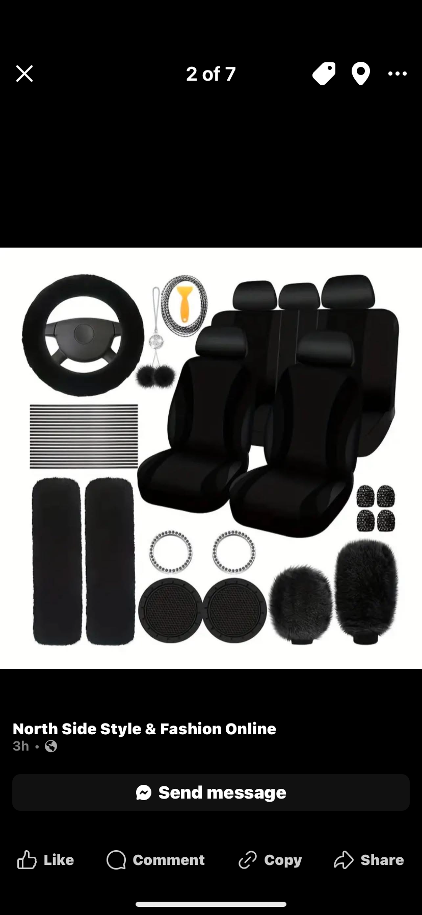 35pcs car seat set plush pendant steering wheel universal car accessories interior set - the perfect choice for fashionable ladies