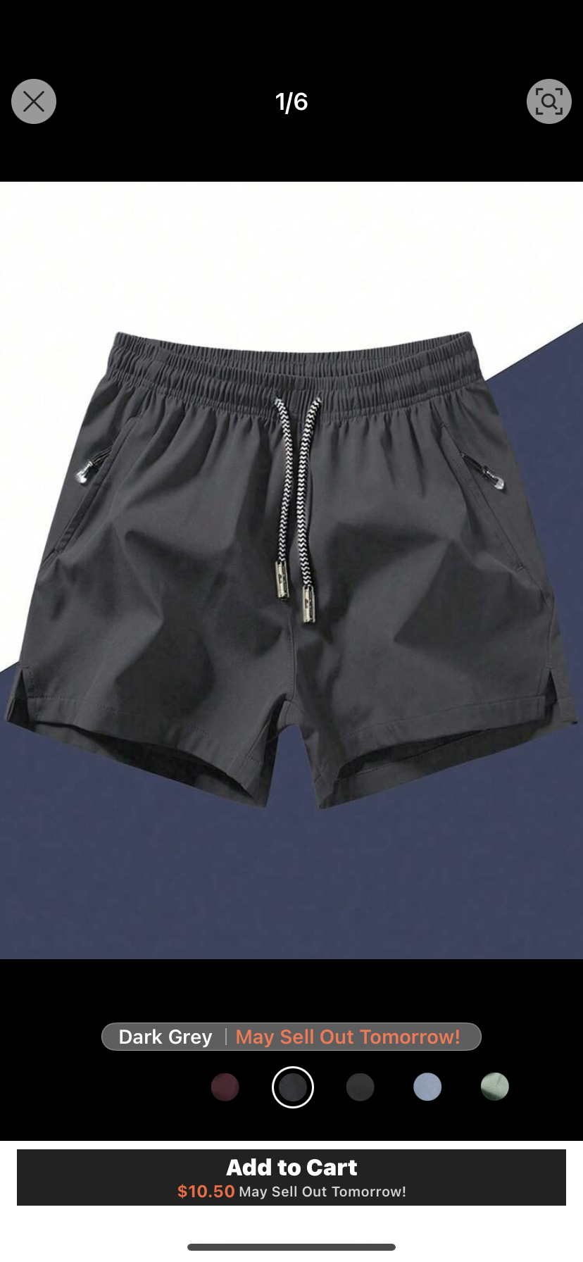 Men's Anti-Lost Zipper Pocket Drawstring Waistband Sports Shorts With Unique Design
