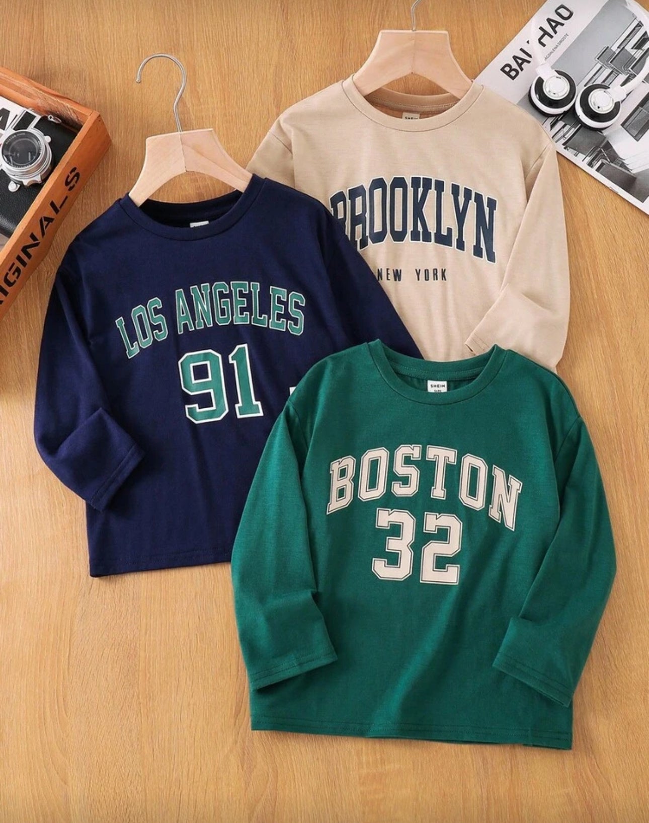 Buy 2 Get 1 Free Young Boys Casual College Comfortable Fashion Simple Practical All-Match With Letter Pattern Breathable Comfortable Round Neck Long Shirt T Shirt Pack Black Graphic T Shirt Fall Outfits White Graphic T Shirt Shirt Pack Halloween Shirt For