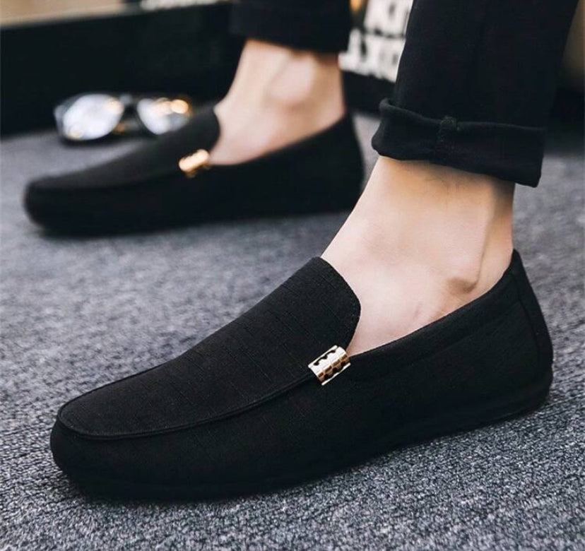 One Pair Of Men's Versatile Loafers (Note: Runs Small, Please Order One Size Up), Slip-On Style With Soft Upper And Non-Slip Sole, For Casual Work Party, Breathable Sports Elegant Design With Buckle, Outdoor Driving Shoes