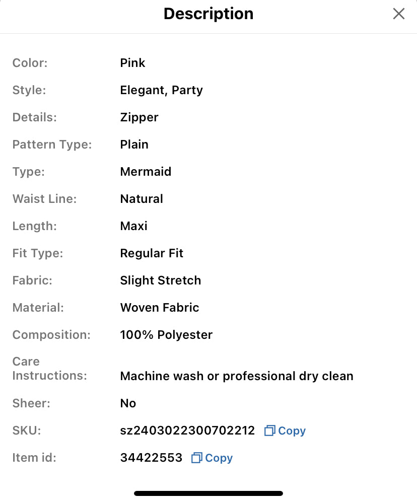 SHEIN Privé Women's Elegant Glossy Fish Tail Bodycon Skirt, Summer