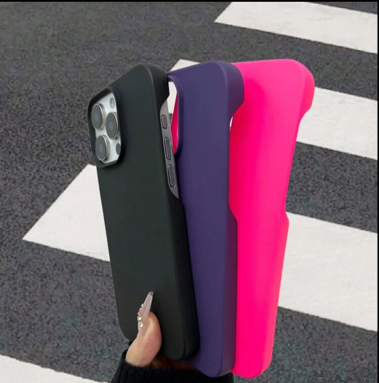 3pcs Frameless Solid Color Material Minimalist Drop-Proof Thick Phone Protective Case With Printed Design Compatible With Iphone 16/16 Pro Max, XR, 7/8, IPhone 15 Pro Max, 12 Pro Max, 13 Pro Max, 14 Pro Max, 13,14, 11, 12, 14, P11 Soft Cover, P12 Anti-Fal
