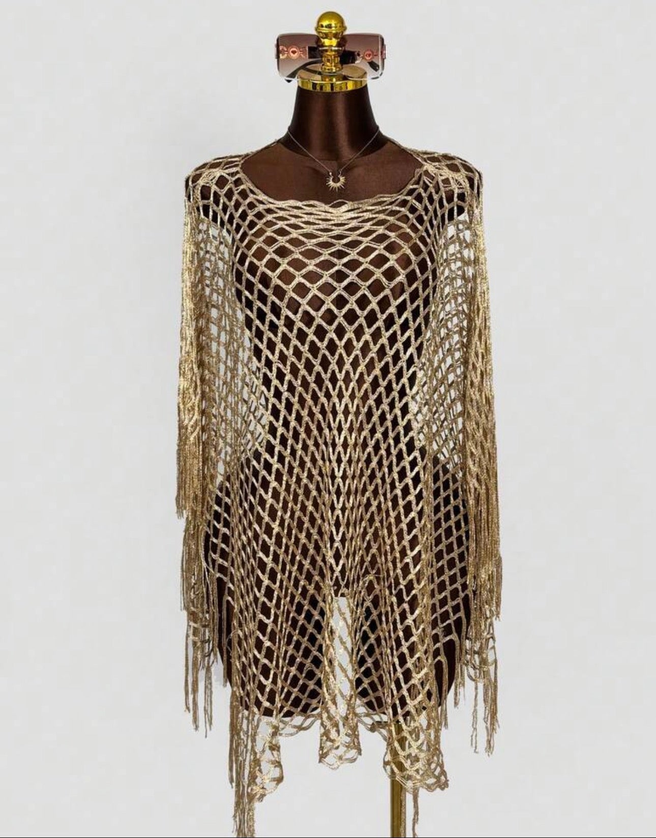 Zestiva Women's Colorful Ombre High Slit Maxi Flowy Fringe Mesh Sexy Kimono Cover Up For Beach Vacation, Spring/Summer/Autumn