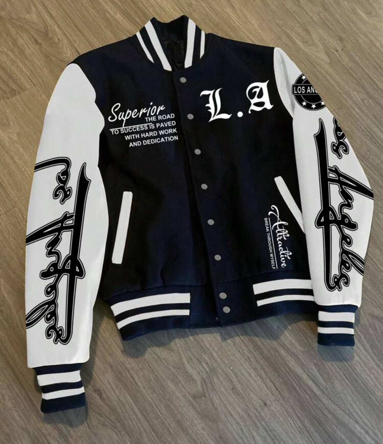 EMRG Men's Simple Print Daily Long Sleeve Baseball Jacket, Designer, Urban, Graffiti, Color Block, Friends