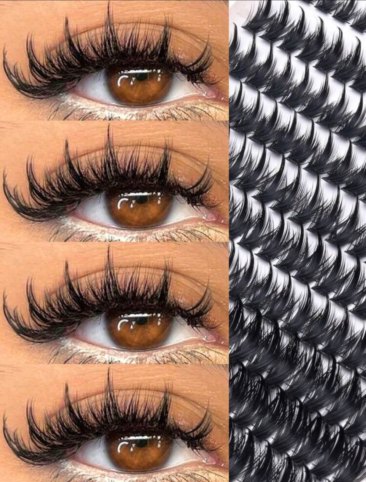 216 Clusters D Curl Anime Style False Eyelashes, 10-16mm Mixed Length, Dense Single Cluster Lashes, DIY Pointed Tip False Eyelashes, Suitable For Home Eyelash Extensions
