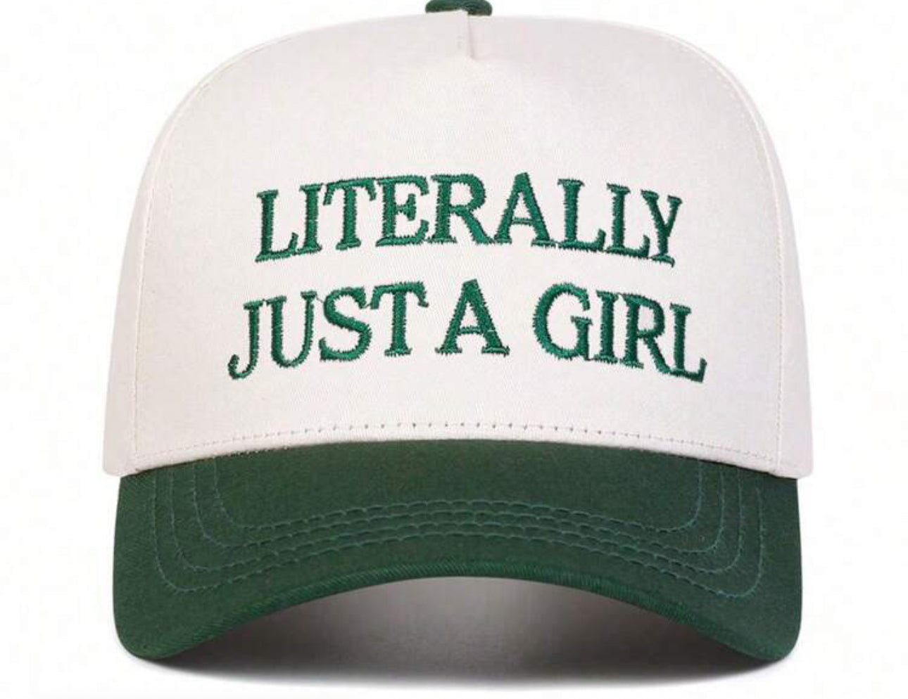 1pc Women "Literally Just A Girl Time" Embroidered Trucker Hat, Casual Street Style Baseball Cap, Suitable For Spring/Autumn Outdoor Travel