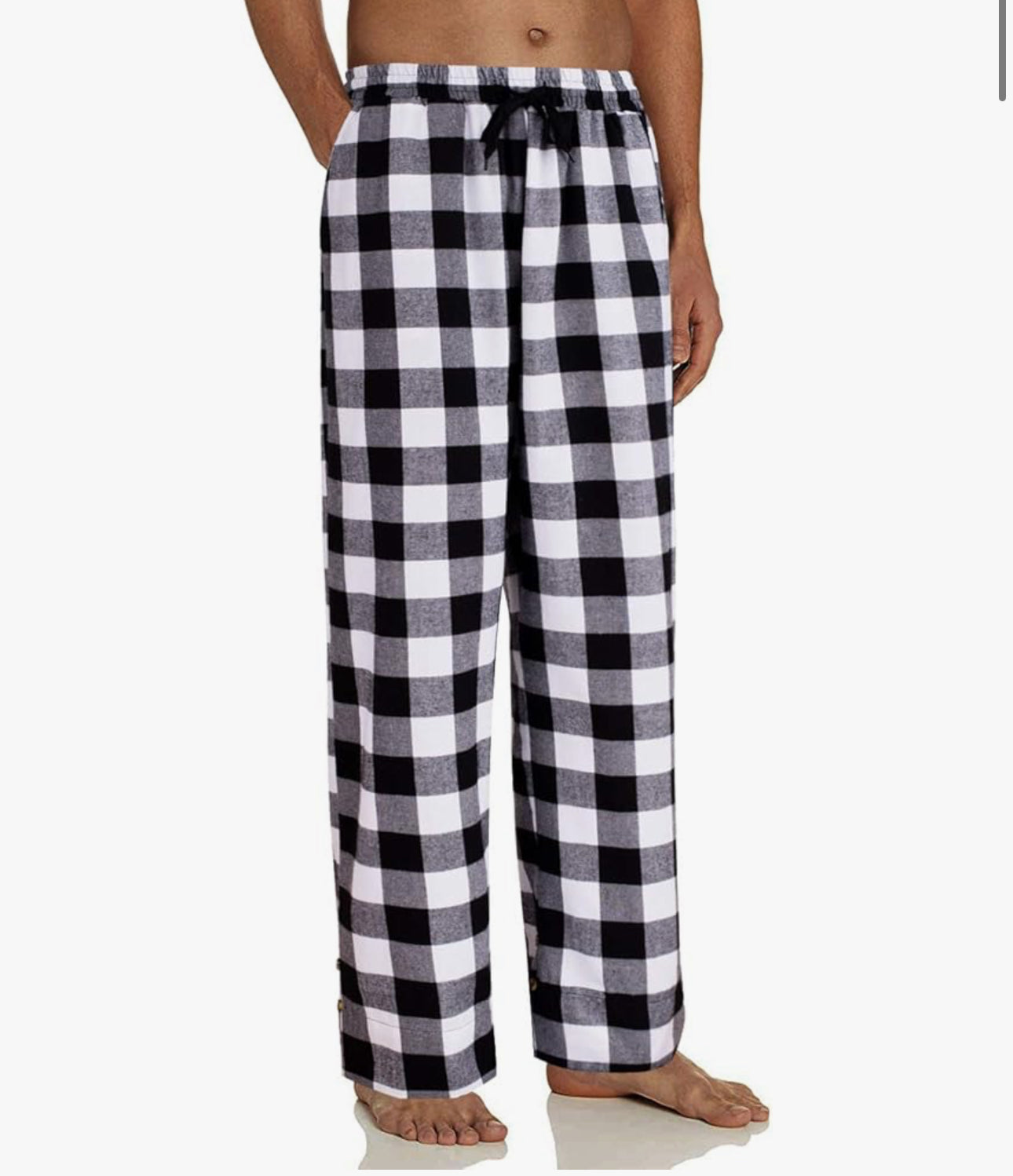 Alimens & Gentle Mens Heavyweight Flannel Plaid Pajama Pants 100% Cotton Sleep Lounge Pant