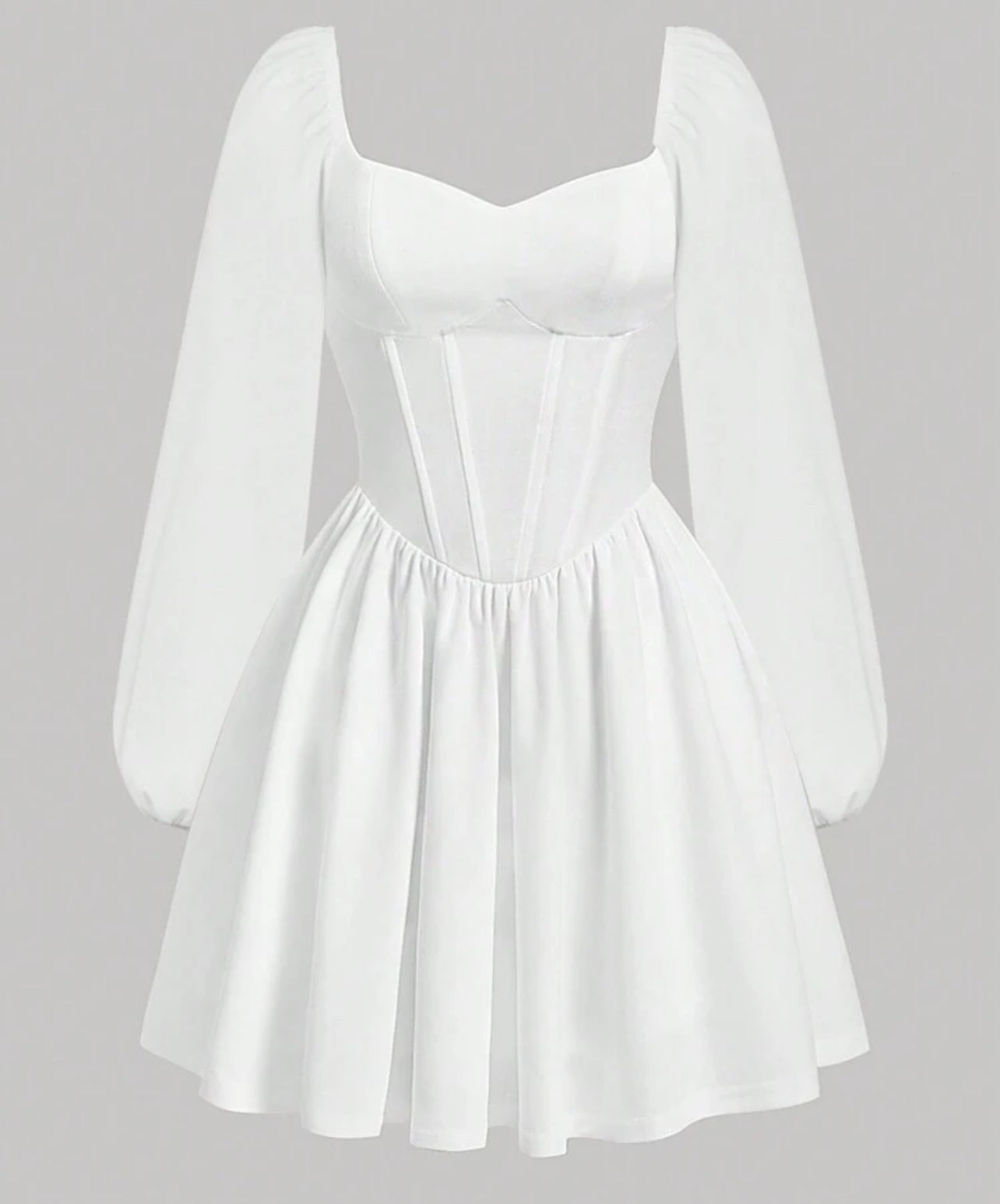 Tween Girls Waist Cinched Long Sleeve A-Line Solid Color Casual Dress, Minimalistic Design
