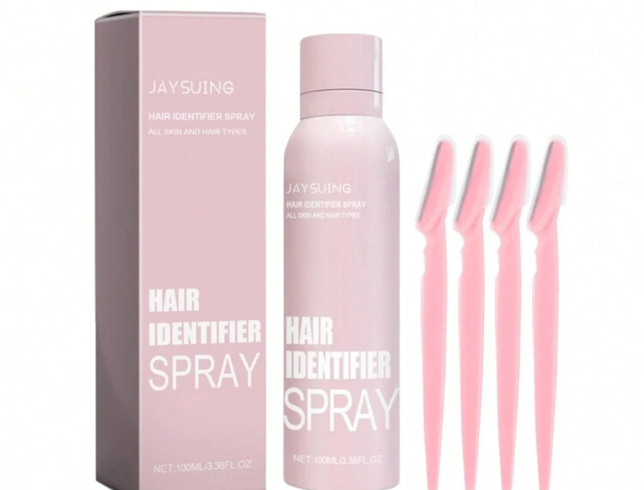 Facial Hair Identification Spray Softens Hair Facial Cleansing Gentle Hair Removal Spray With 4 Eyebrow Trimmers