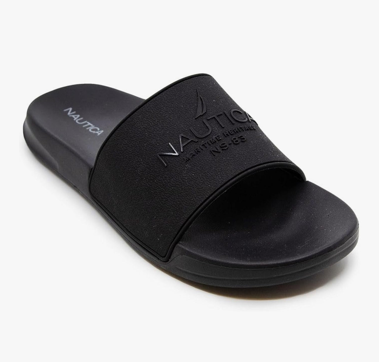 Nautica Men's Open Toe Slide Sandals - Comfortable Indoor & Outdoor Shower Slippers