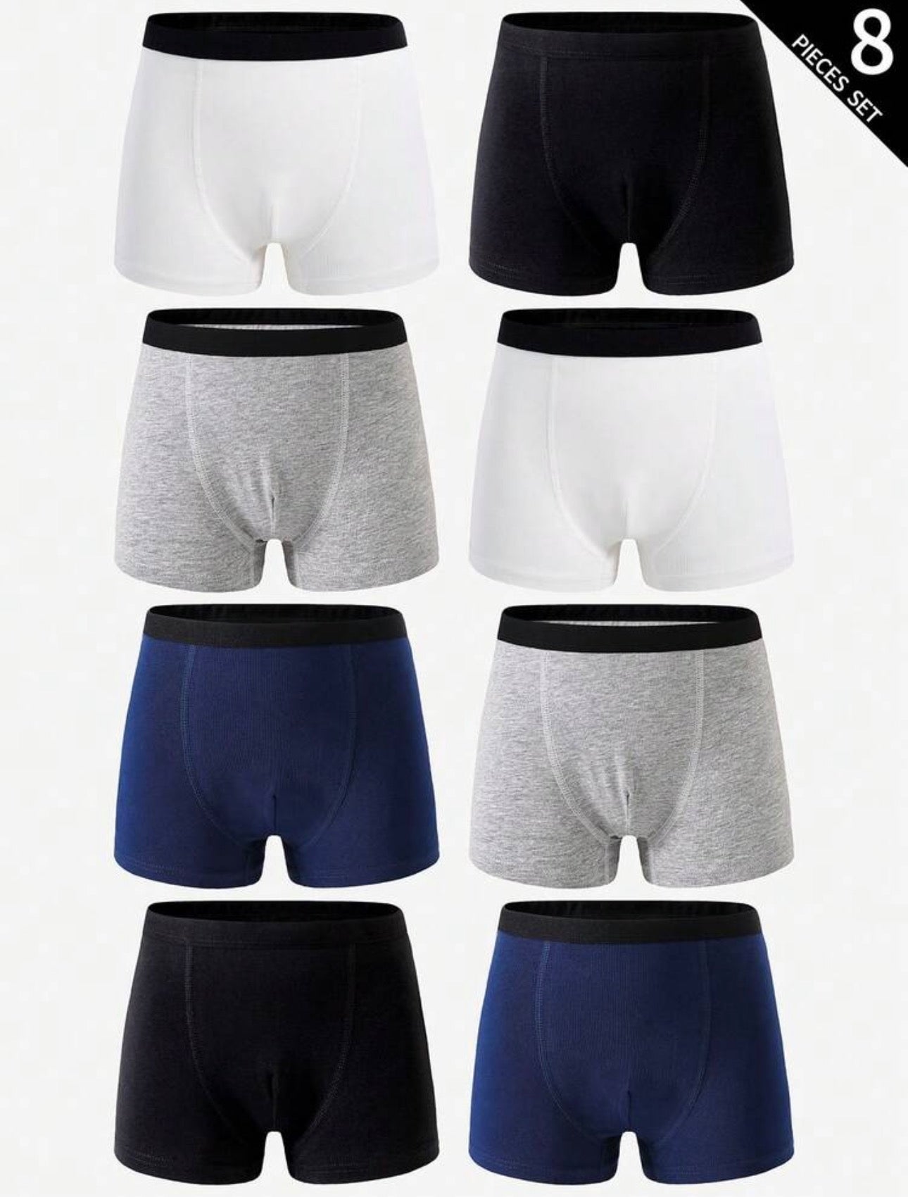 8pcs/Pack Boys' Multicolor Cotton Comfortable Briefs