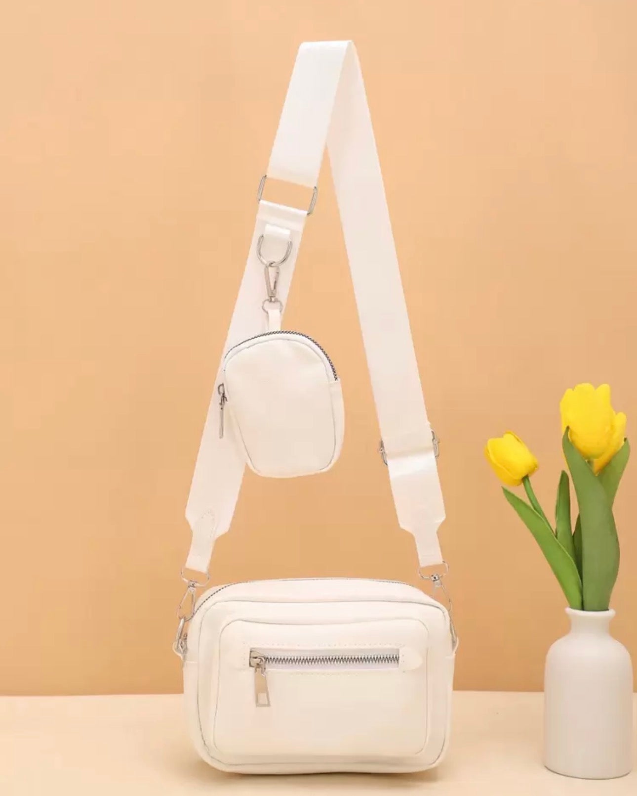 New Women's Bag Simple Casual Two-Piece Shoulder Bag Fashion Crossbody Bag Retro PU Soft Leather Feeling Women's Oblique Shoulder Bag