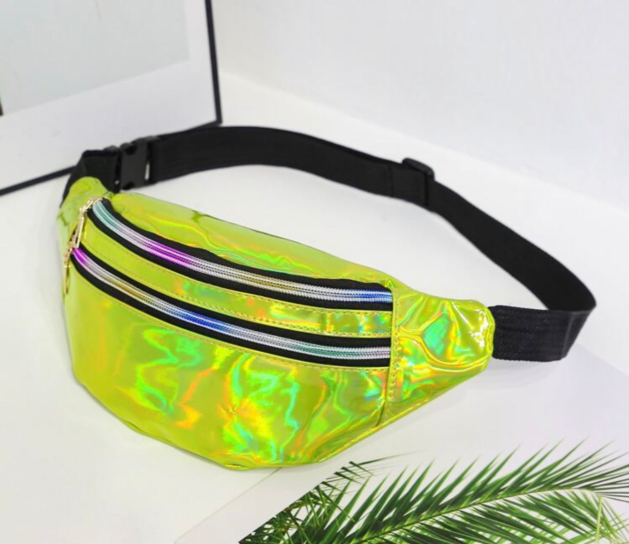 Holographic Fanny Pack Funky , Green