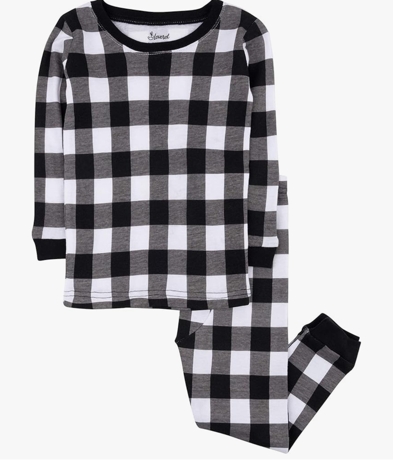 Leveret Kids & Toddler Pajamas Boys Girls Unisex 2 Piece Pjs Set 100% Cotton Sleepwear (12 Months-14 Years)