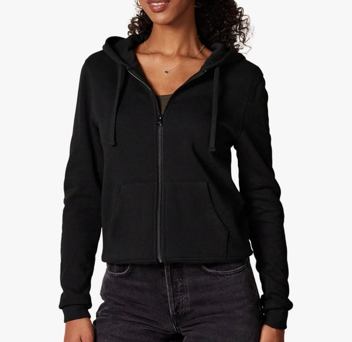 Amazon Essentials Women's Midweight Fleece Full-Zip Hoodie with Drawstring