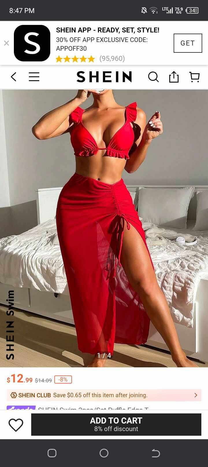 Red women swimsuit