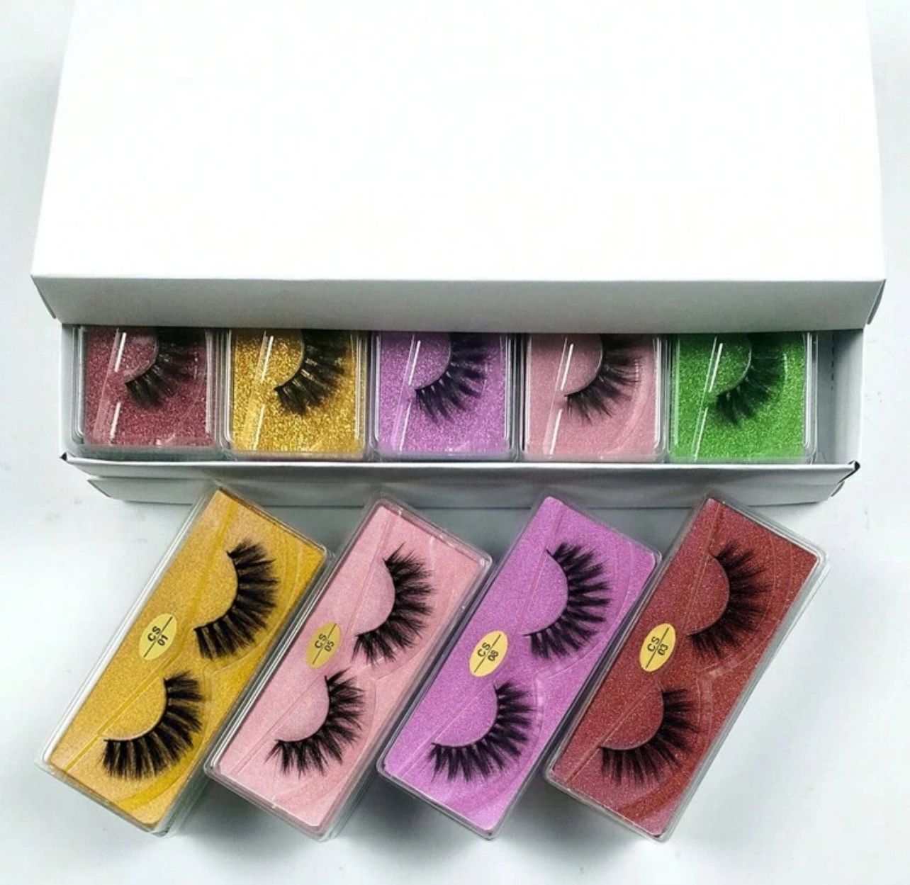 20 Pairs Soft And Thick 3D Faux Mink Lashes - Bulk Pack For Natural And Fluffy Makeup Look - Eyes Makeup Sets For Mother