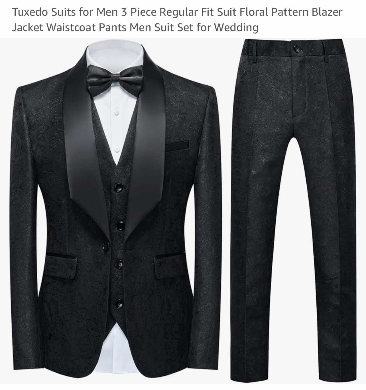 Black tuxedo suit