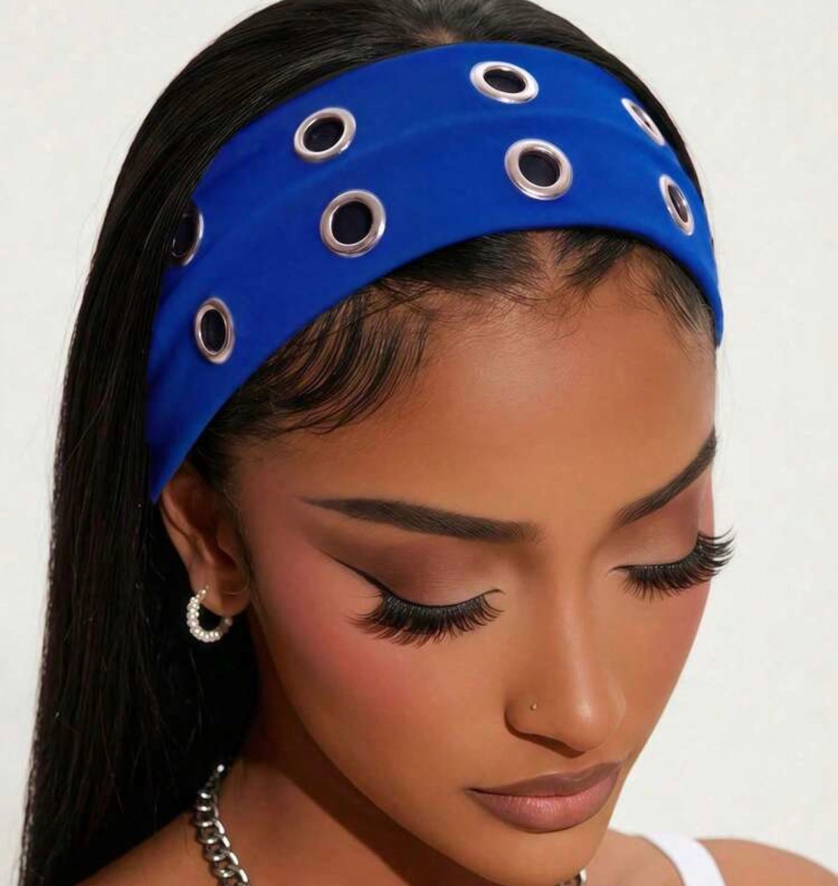 1pc Fashion Punk Gothic Soft Non-Slip Elastic Hollow Out Hairband, Beach Yoga Sports Daily Casual Headband Vacay Hair Accessories, Y2K Aesthetic