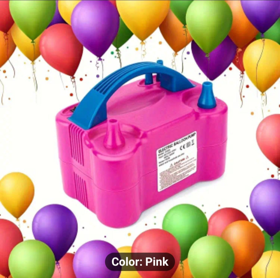 Portable Dual Nozzle Electric Air Balloon Pump and Tying Tool - Fast Inflation, Easy Tying, and Space-Saving Design for Party Decorations, Events, and Time-Saving Convenience