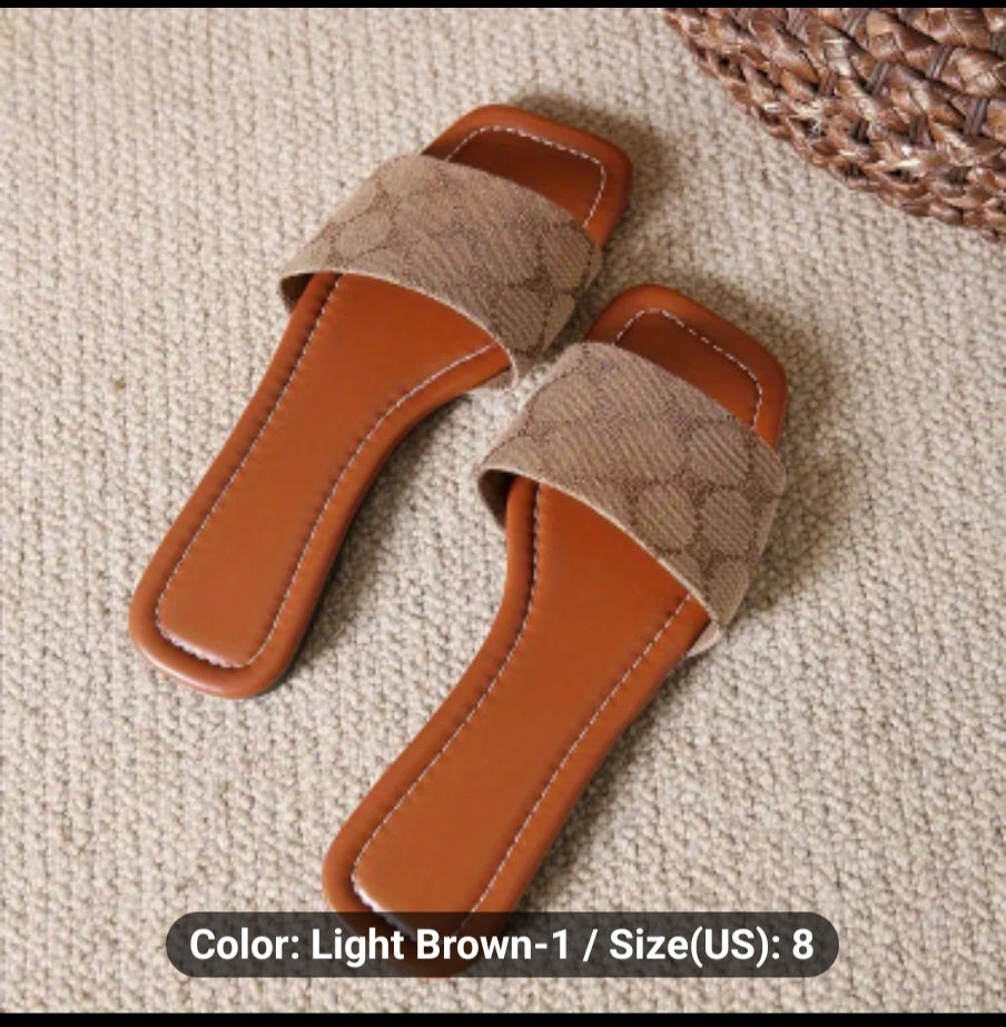 Geometric Chic Slide Sandals