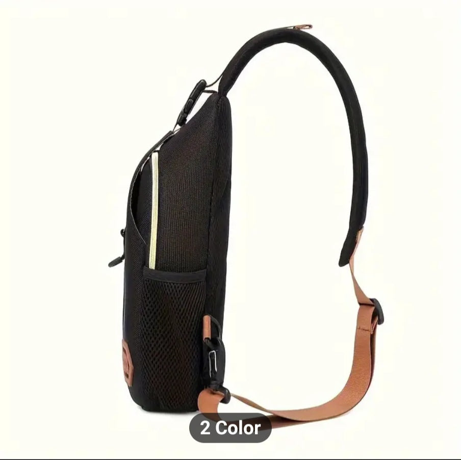Chic Crossbody Sling Bag for Women - Adjustable Strap, Multi-Pocket Design, Durable Polyester, Zip Closure, Perfect for Travel & Shopping - Available in Pink/Green/Silvery Gray/Black