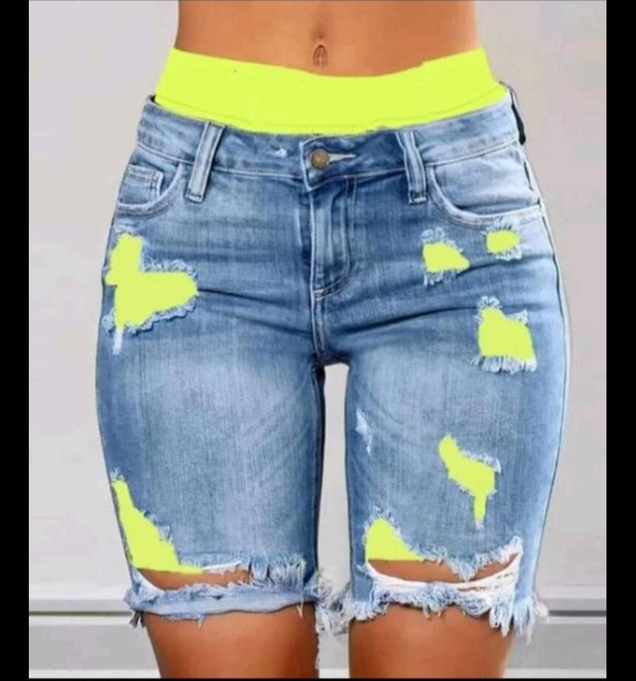 2 in 1 ripped Denim