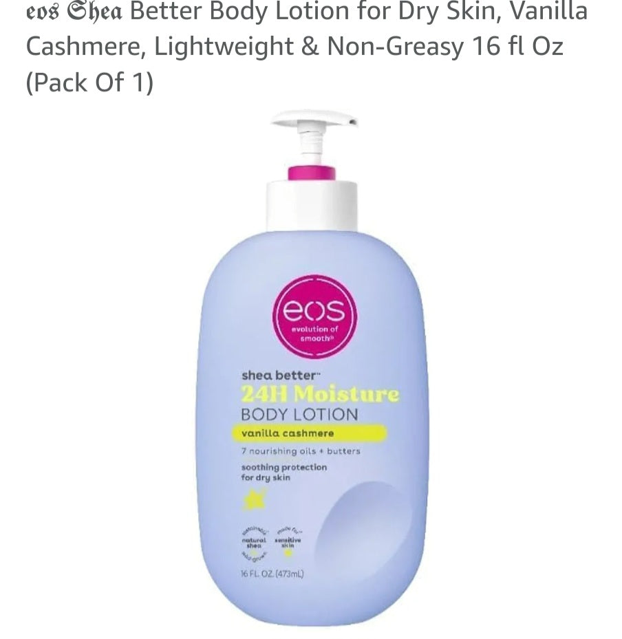 Better Body Lotion for Dry Skin, Vanilla Cashmere, Lightweight & Non-Greasy 16 fl Oz (Pack Of 1)