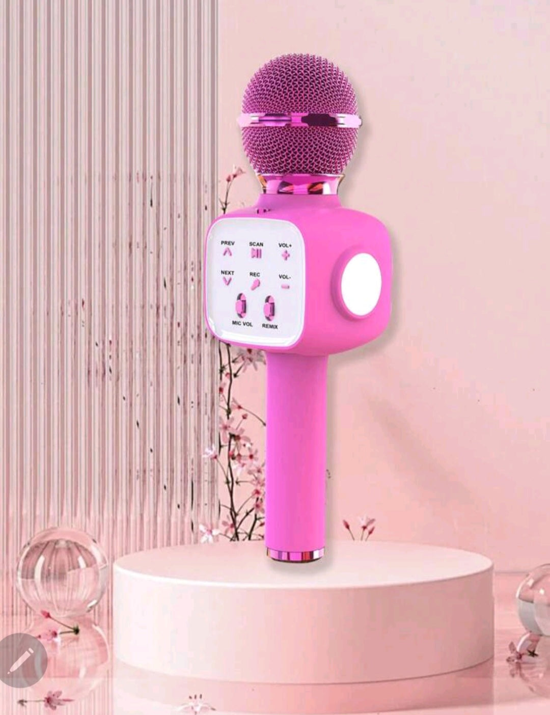 Multi-Function Karaoke Wireless Microphone, 3-Layer Noise Reduction, Mic And Speaker Integrated, Stylish Wireless Bluetooth Microphone
