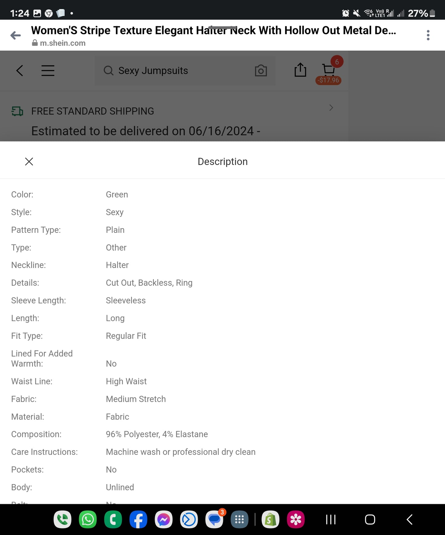 Women'S Stripe Texture Elegant Halter Neck With Hollow Out Metal Decorated Buckle Jumpsuit