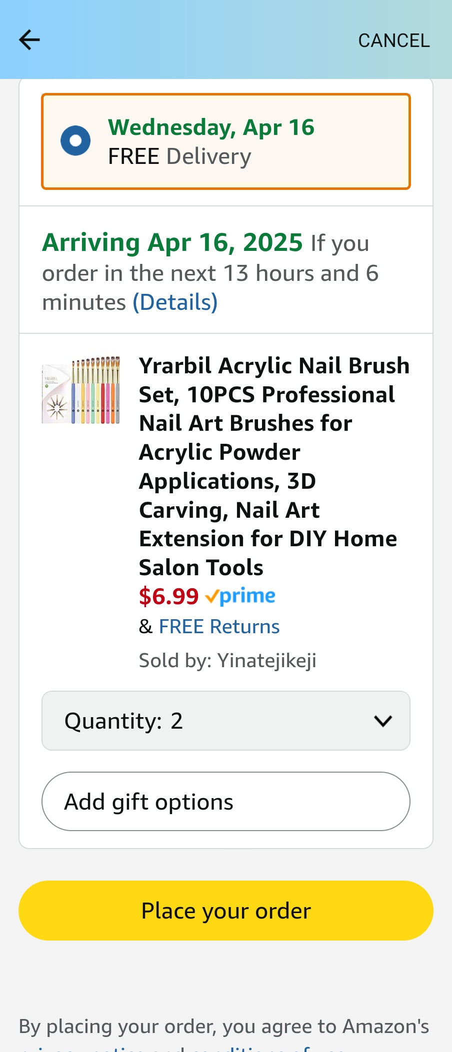 Acrylic nail set