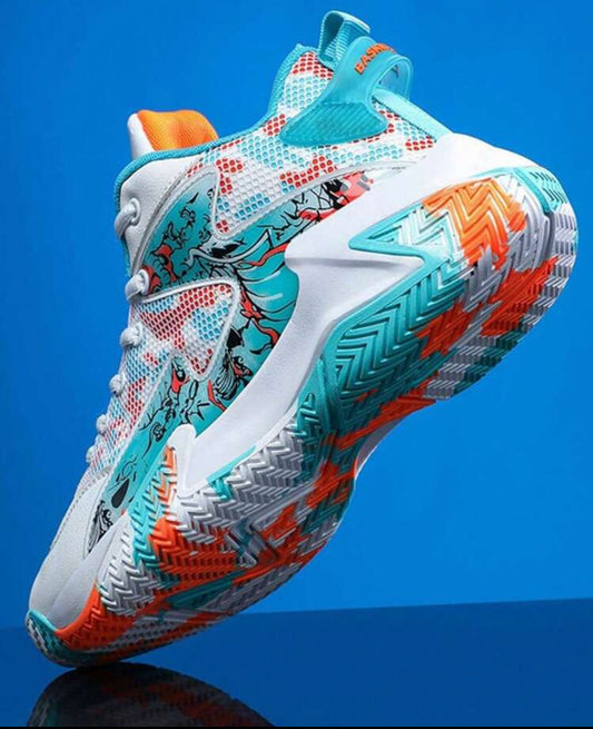 Men's Basketball Shoes, Comfortable And Breathable With Rubber Sole, Couple Shoes