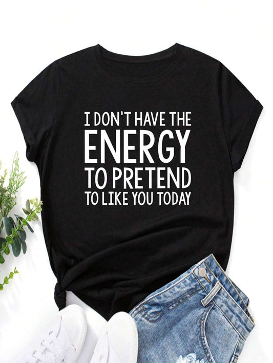 Slogan Graphic Tee - (A)