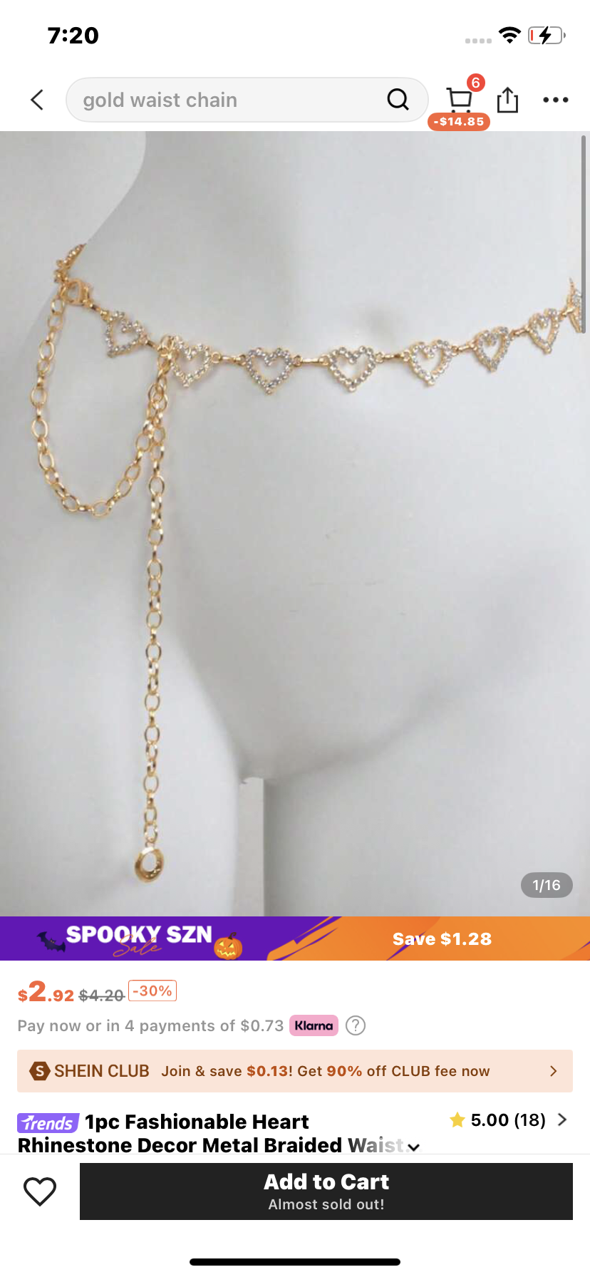 1pc Fashionable Heart Rhinestone Decor Metal Braided Waist Belt, Versatile For Women To Wear With Dresses In Summer Fall, Autumn, Halloween