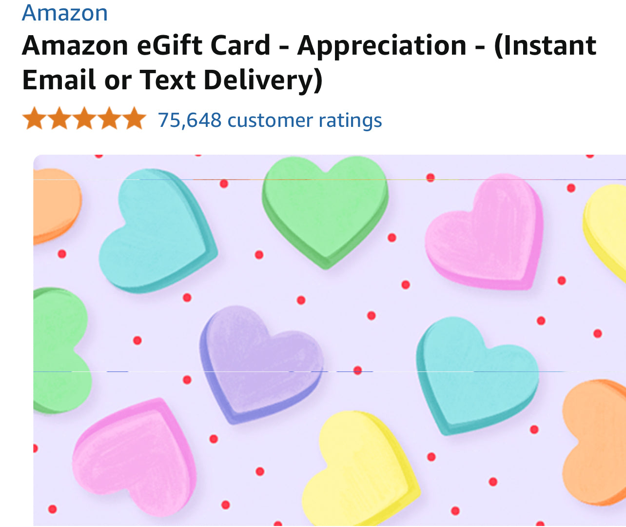 Amazon eGift Card - Appreciation - (Instant Email or Text Delivery)