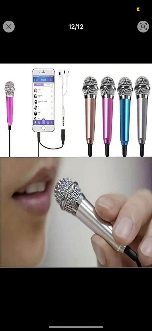 1pc Studio Portable Mini 3.5mm Stereo Studio Speech Mic Audio Microphone For Phone/Smart Phone Desktop Accessories,Vlog Mini Microphone, Recording Equipment