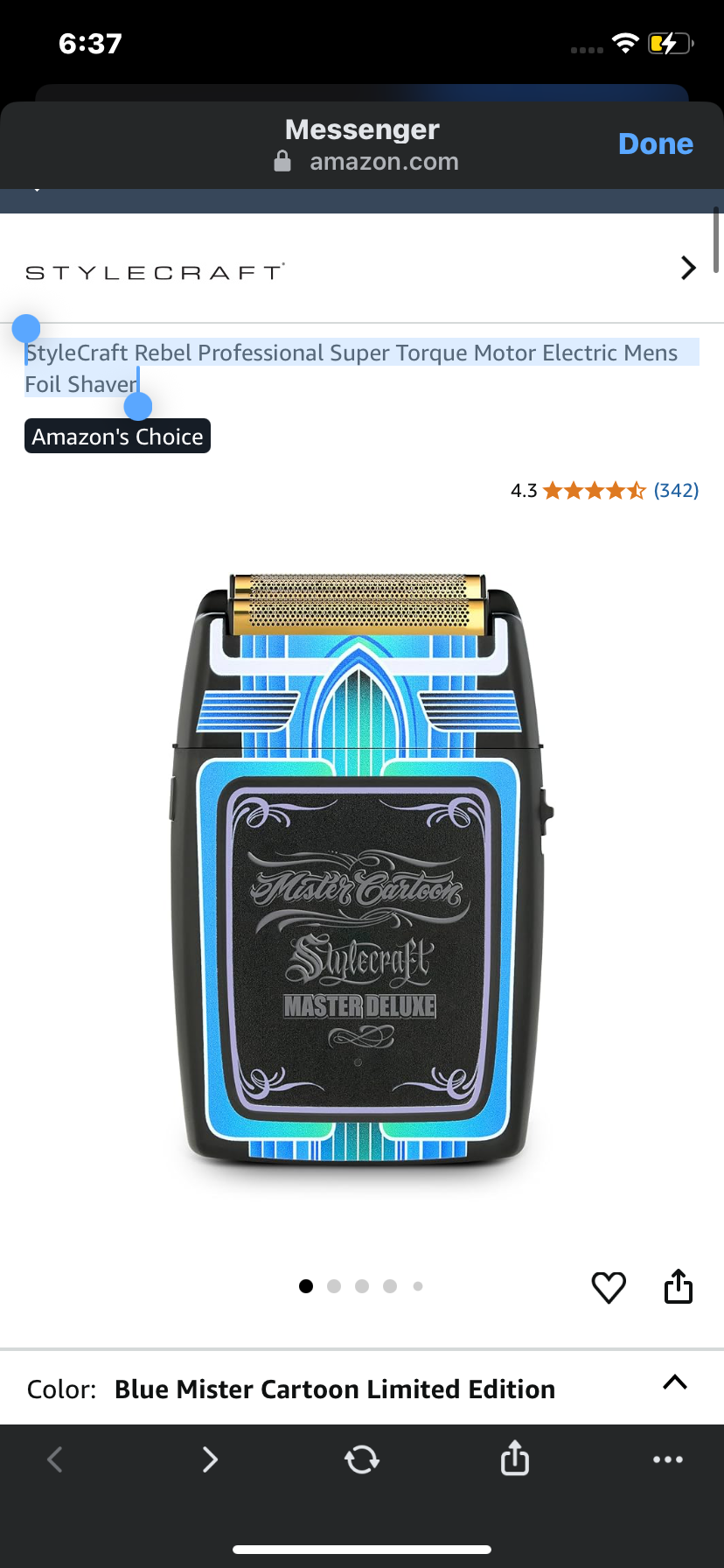 StyleCraft Rebel Professional Super Torque Motor Electric Mens Foil Shaver