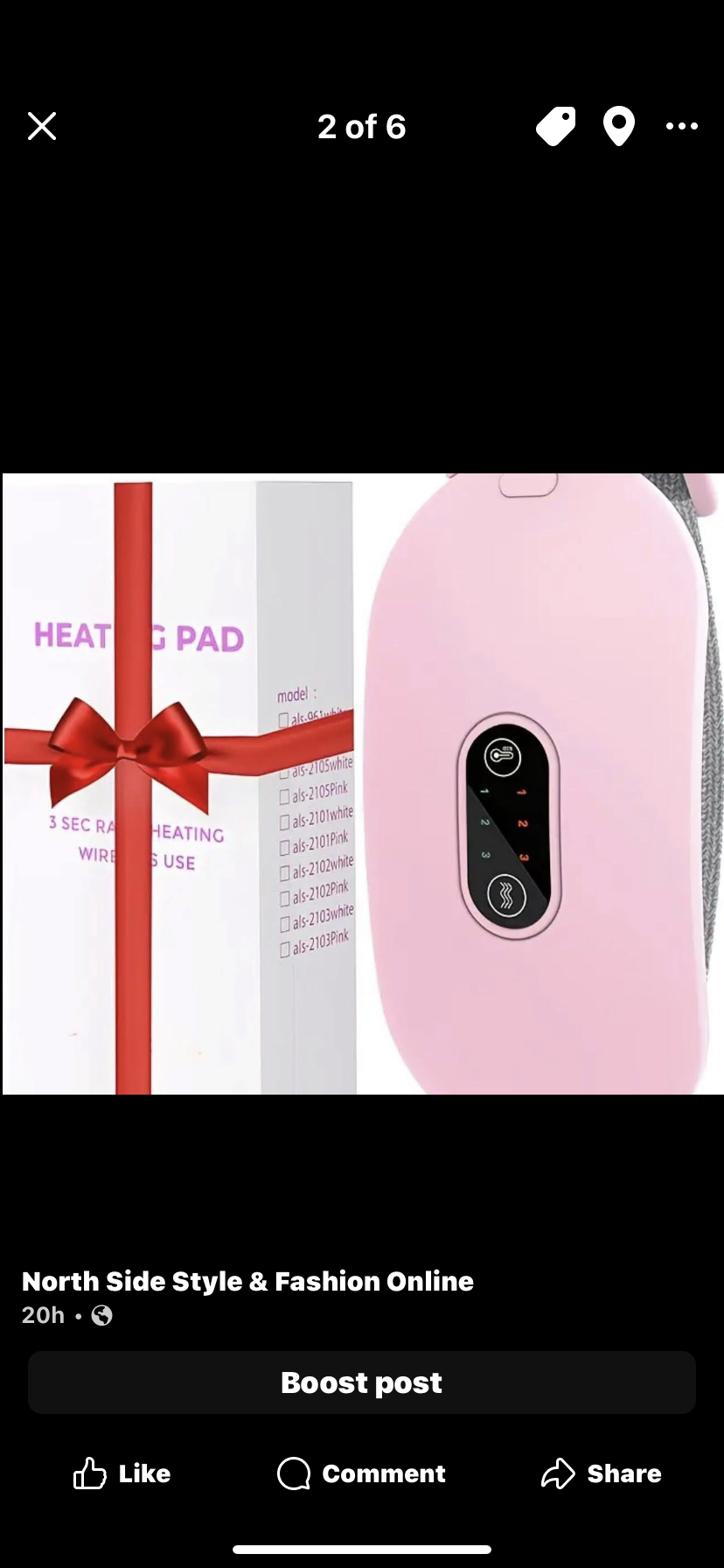 1pc Portable Heating Pads For Cramps Cordless Cramp Massager For Period With 6 Heat Levels And 6 Massage Modes Rechargeable Heating Pad