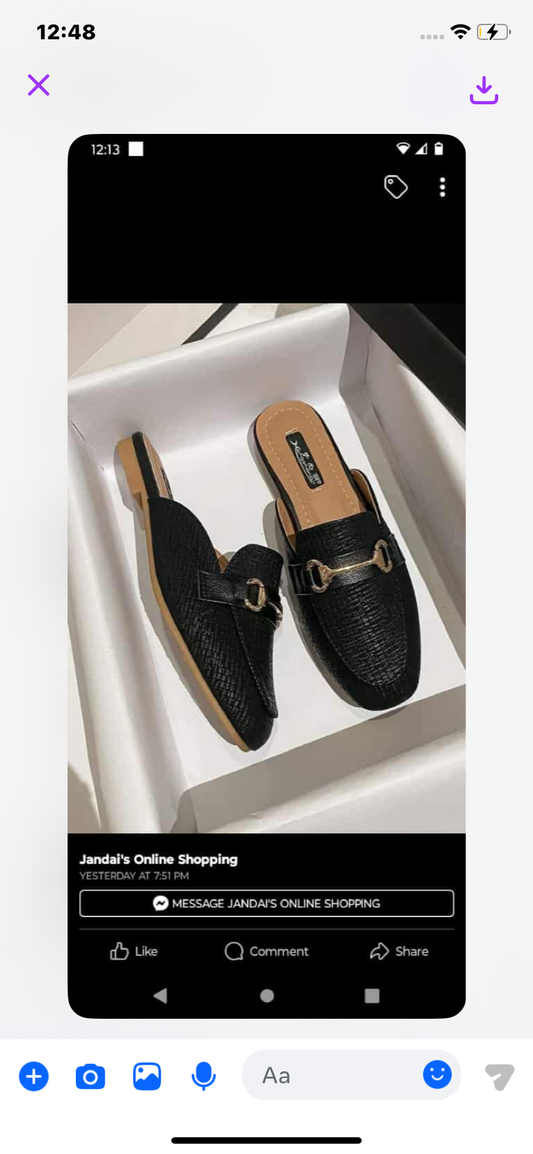 Mengshangli 2025 Autumn French Retro Backless Brown Slip-On Flat Mule Loafers For Women