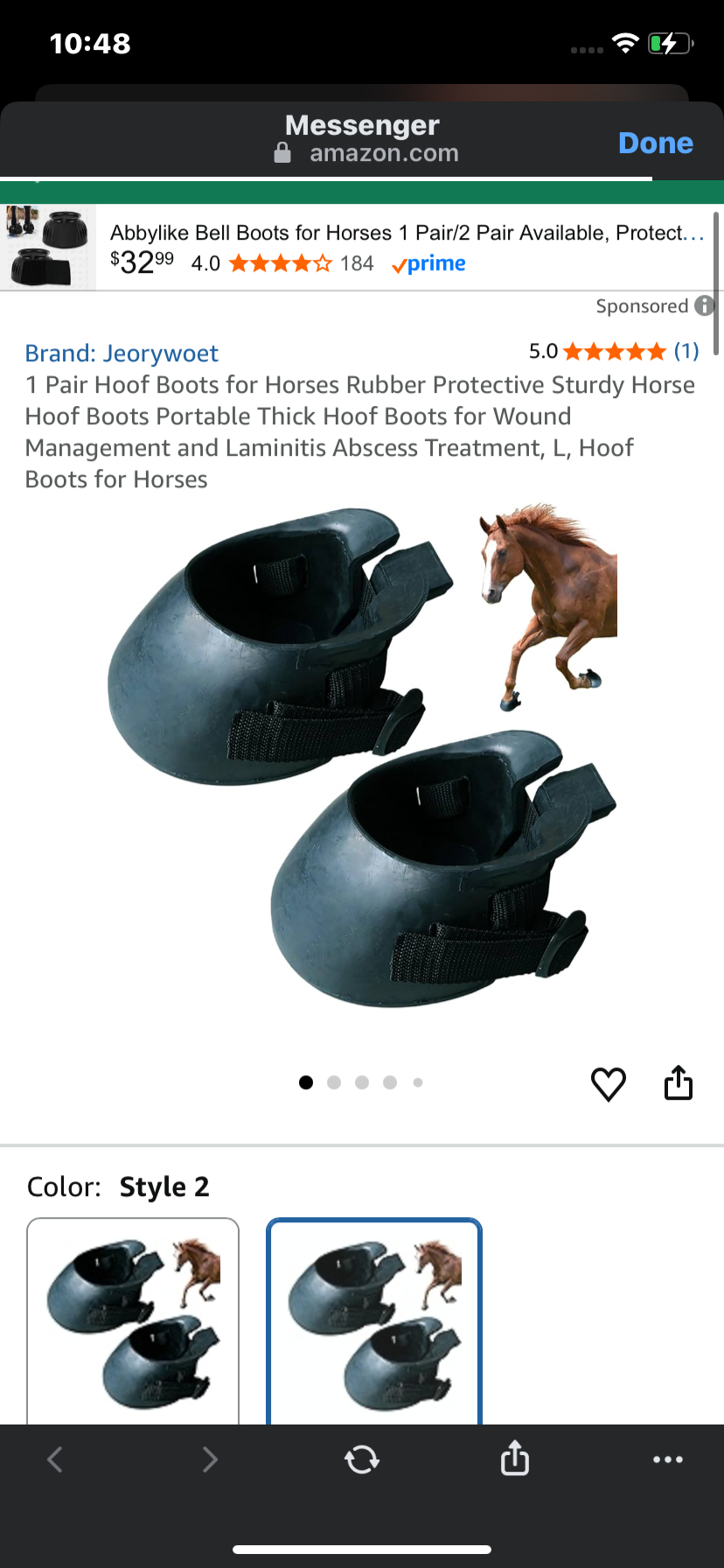 1 Pair Hoof Boots for Horses Rubber Protective Sturdy Horse Hoof Boots Portable Thick Hoof Boots for Wound Management and Laminitis Abscess Treatment, L, Hoof Boots for Horses